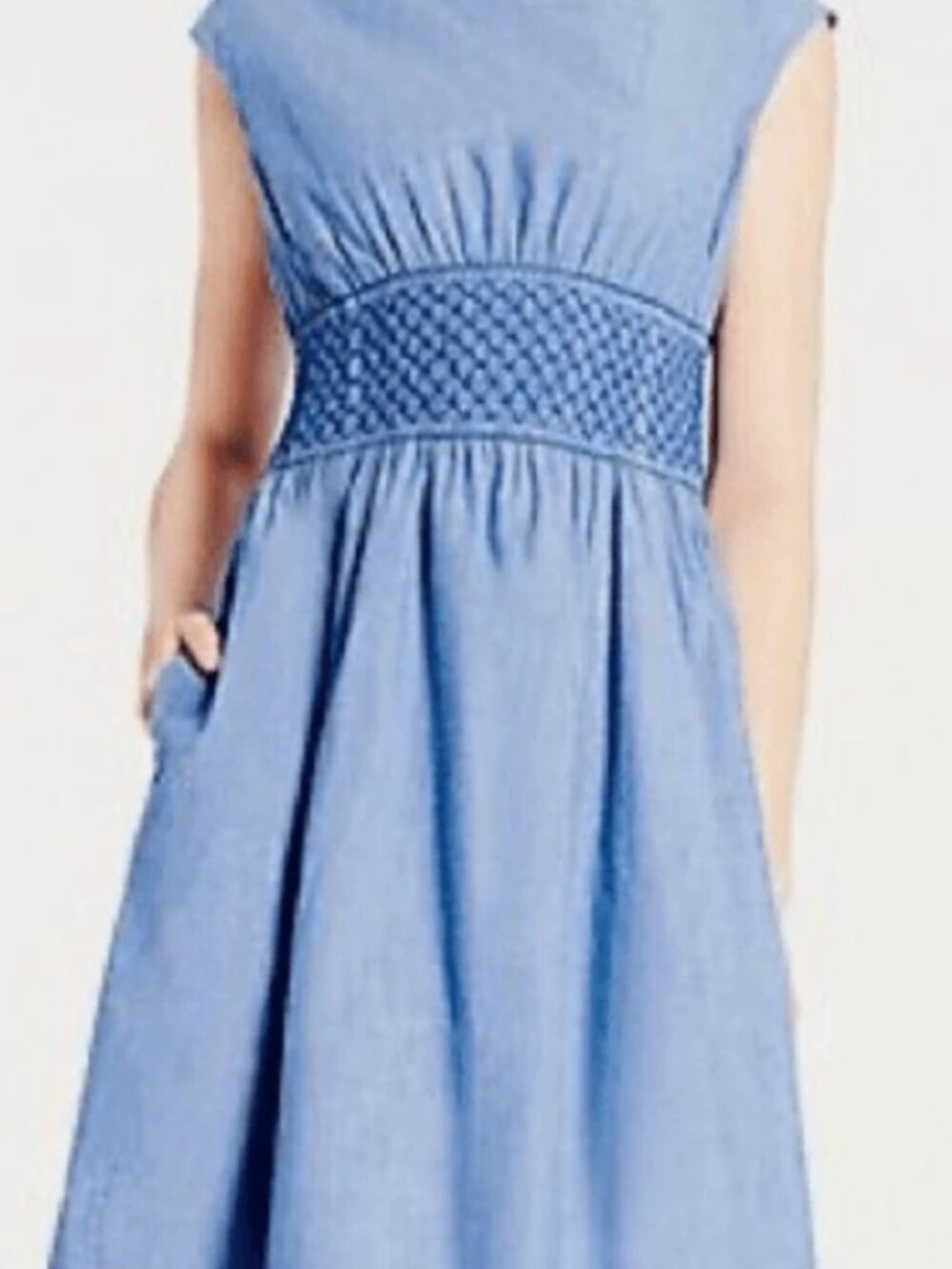 Kate Spade Chambray Blair blue smocked dress Size 14 XL